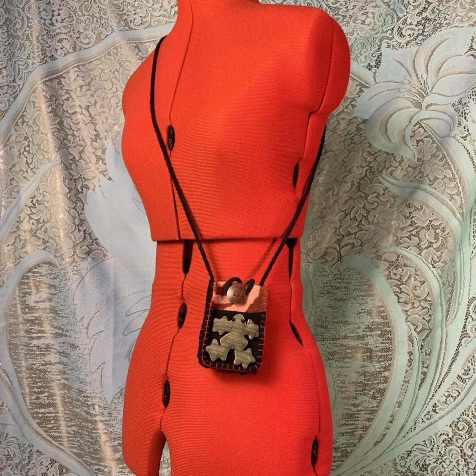 Other Whimsigoth handmade boho hippie frog pendant bag Size ONE SIZE - 1 Thumbnail