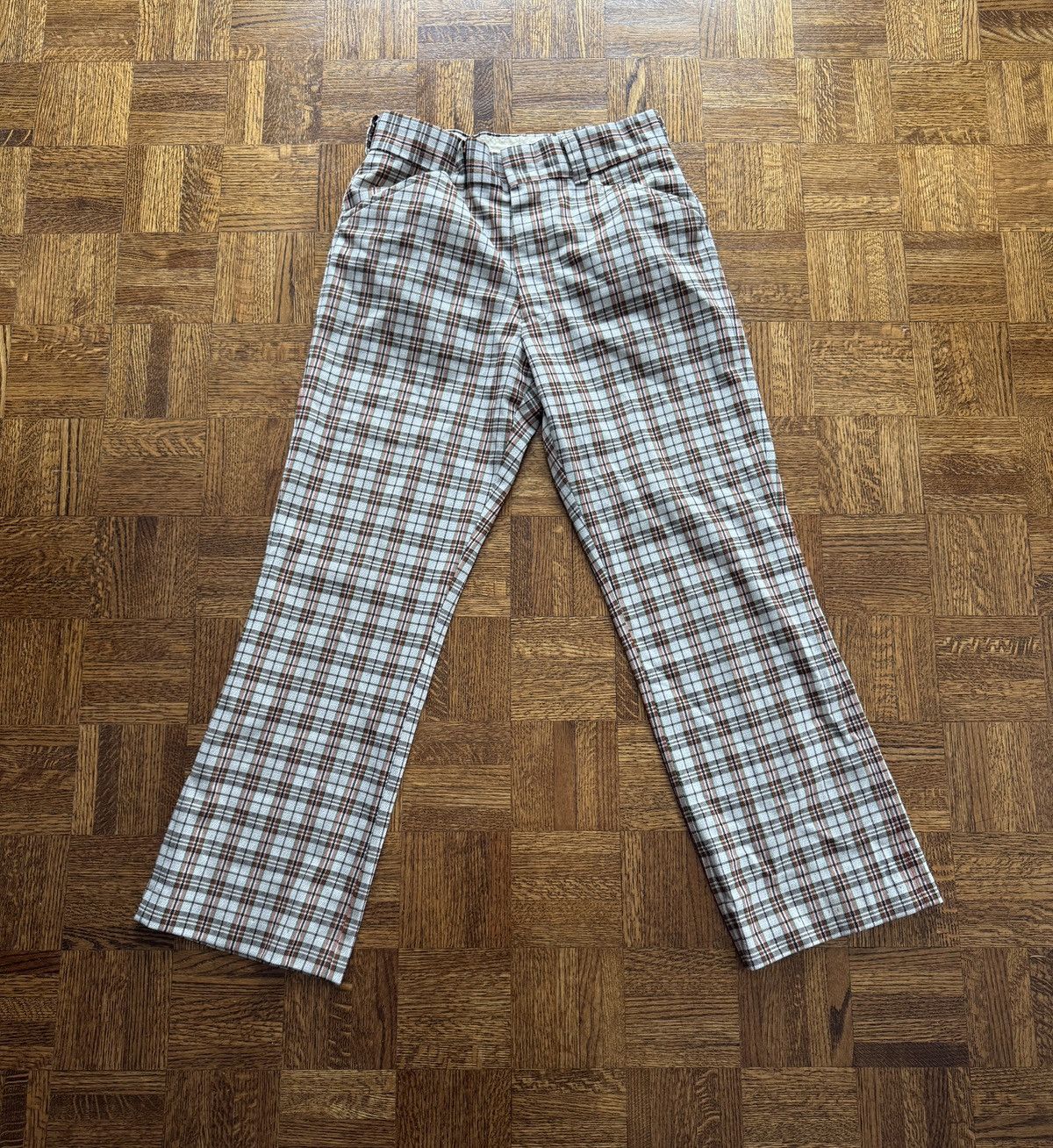 Vintage Vintage 60s Plaid Bootcut Bell Bottom Flared Pants Size US 31 - 1 Thumbnail