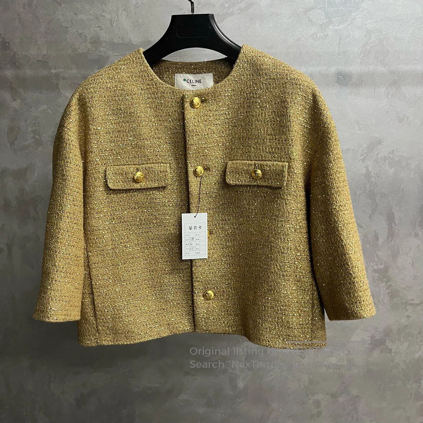 Celine CELINE size 58 Round-neck, single-button long-sleeve jacket Size 3XL / US 20-22 - 1 Thumbnail
