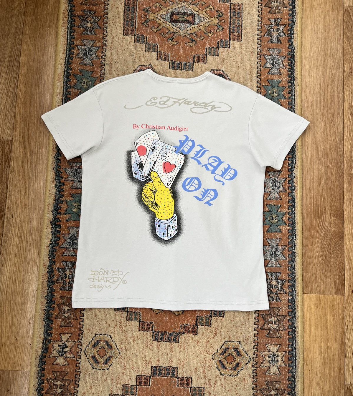 Ed Hardy × Vintage Ed Hardy T-Shirt White Women's Printed Size S Size S / US 4 / IT 40 - 5 Thumbnail