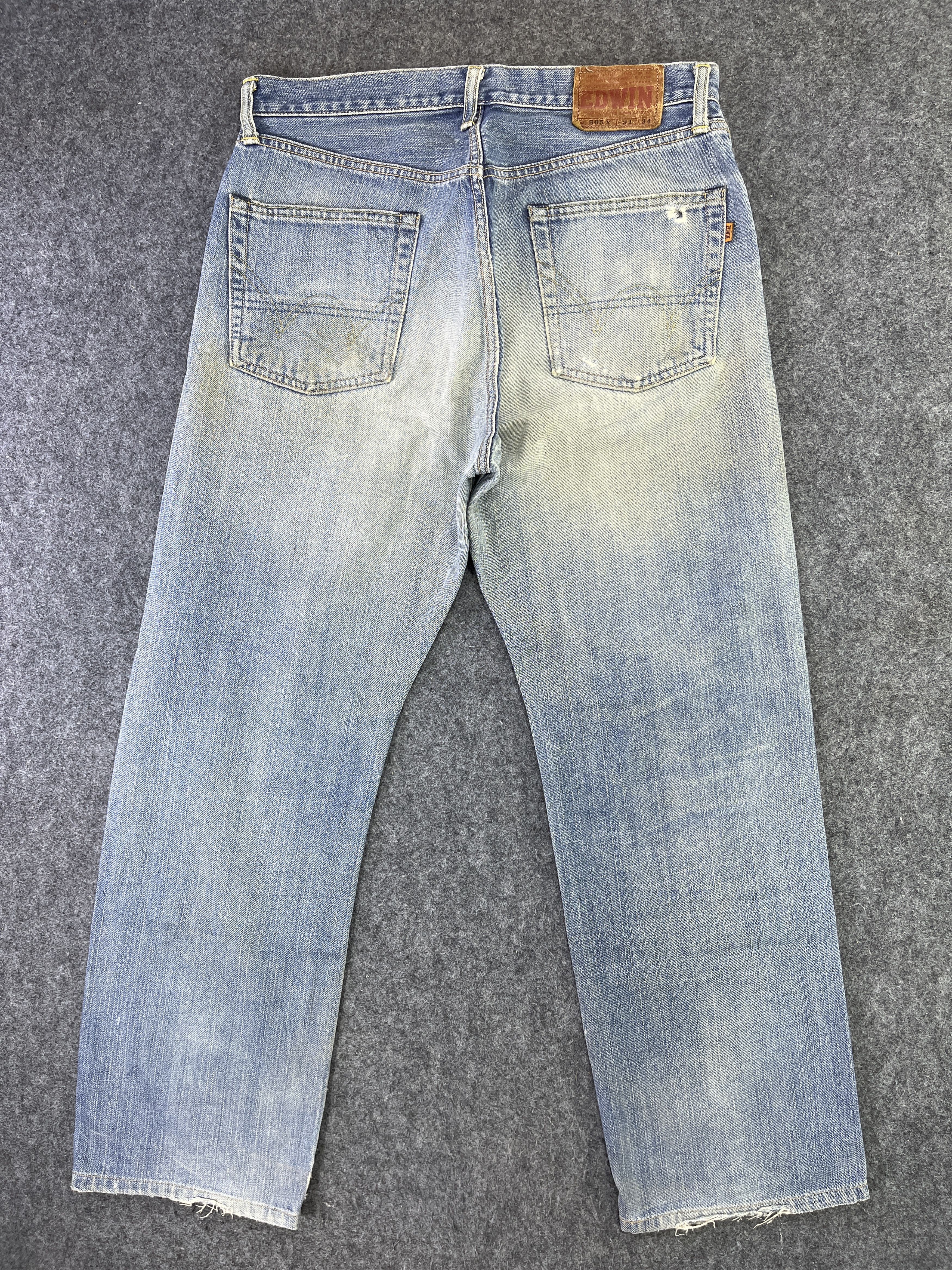 Edwin Vintage Edwin 505 X Redline Jeans - J885 Size US 33 - 3 Thumbnail