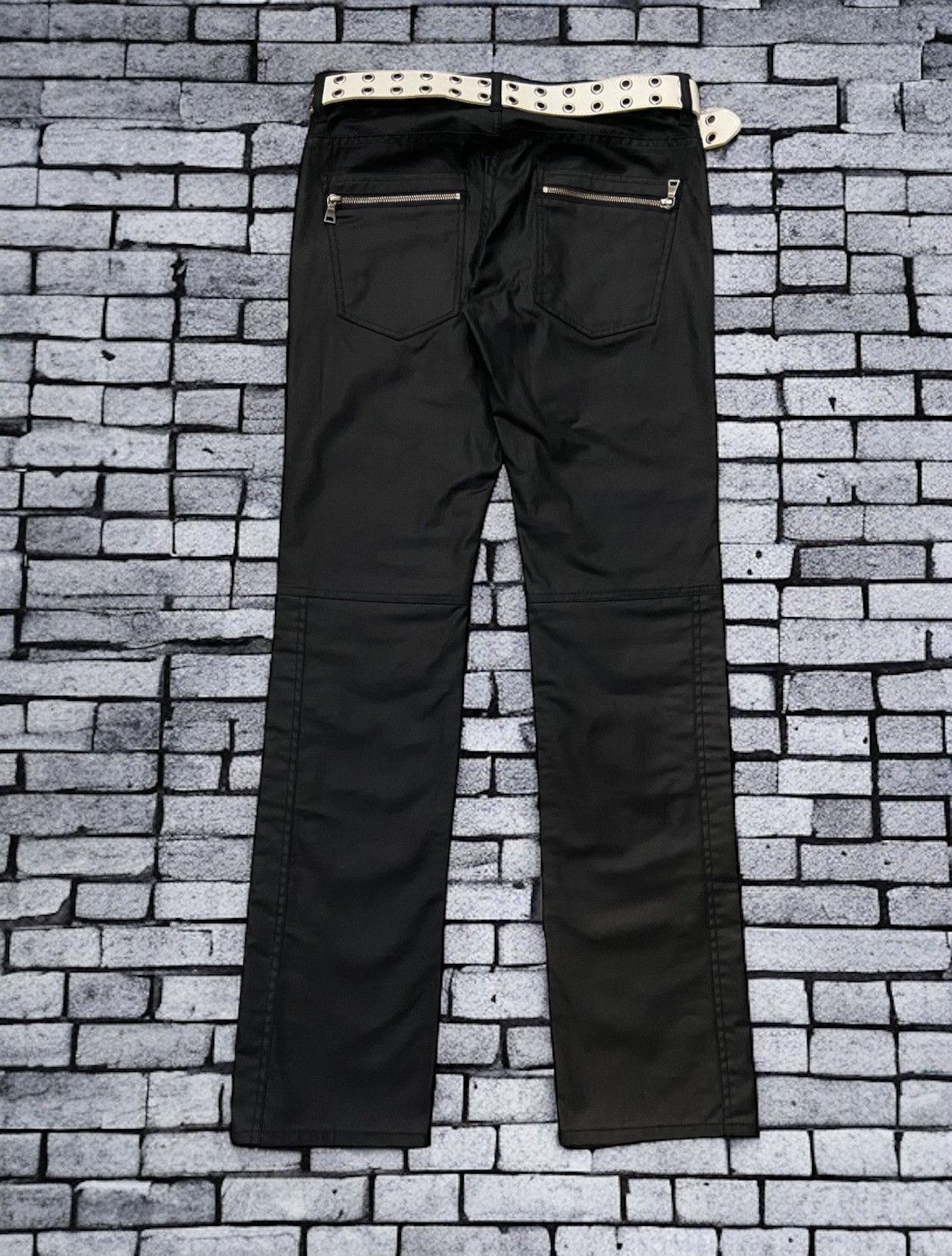 Burberry Vintage Burberry Waxed Biker Pants Rivet Belt Size US 32 / EU 48 - 2 Thumbnail