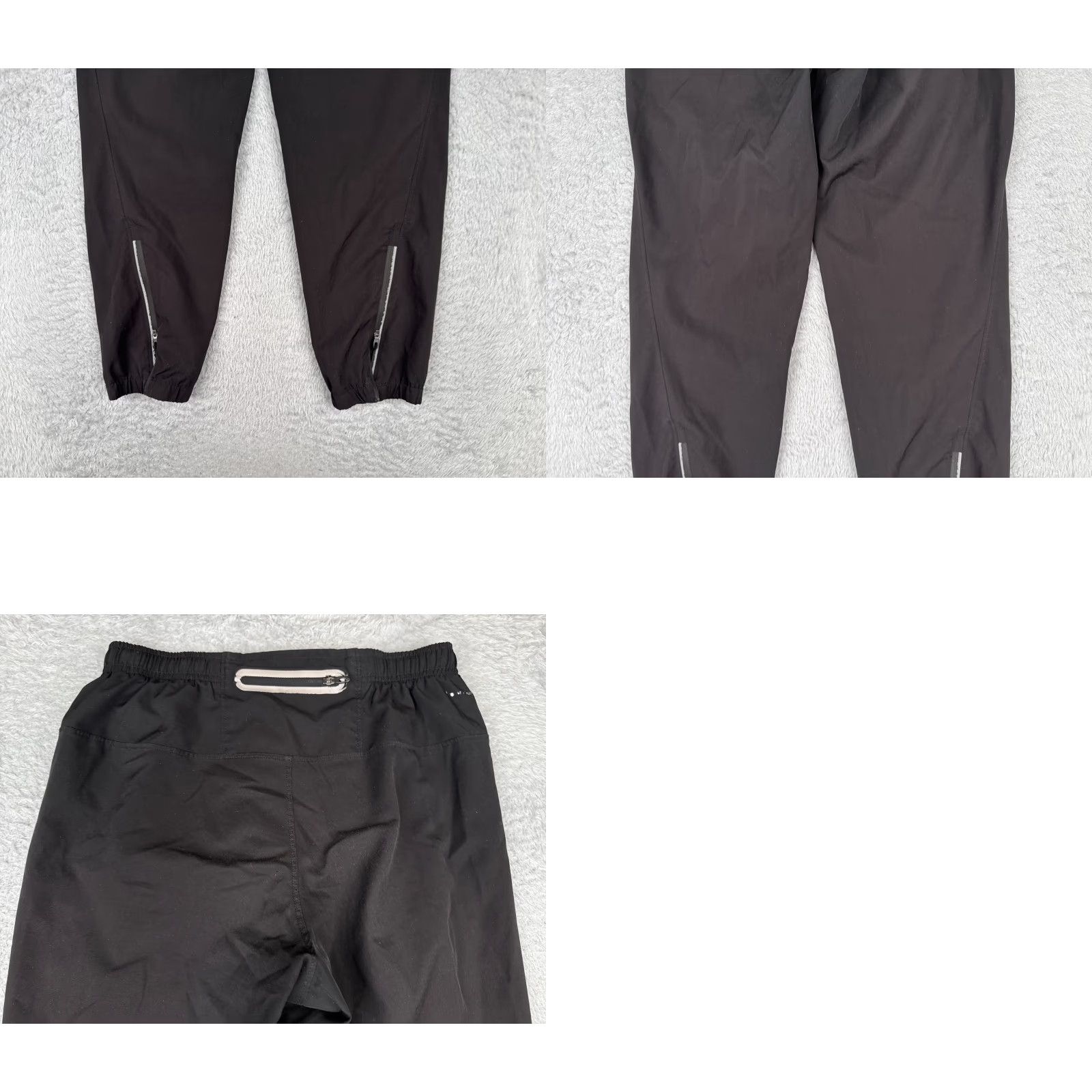 Vintage Hind Track Pants Men Adult Small Black Tapered Leg Ankle Zip Rear Pocket Nylon Microfiber Size US 29 - 9 Thumbnail