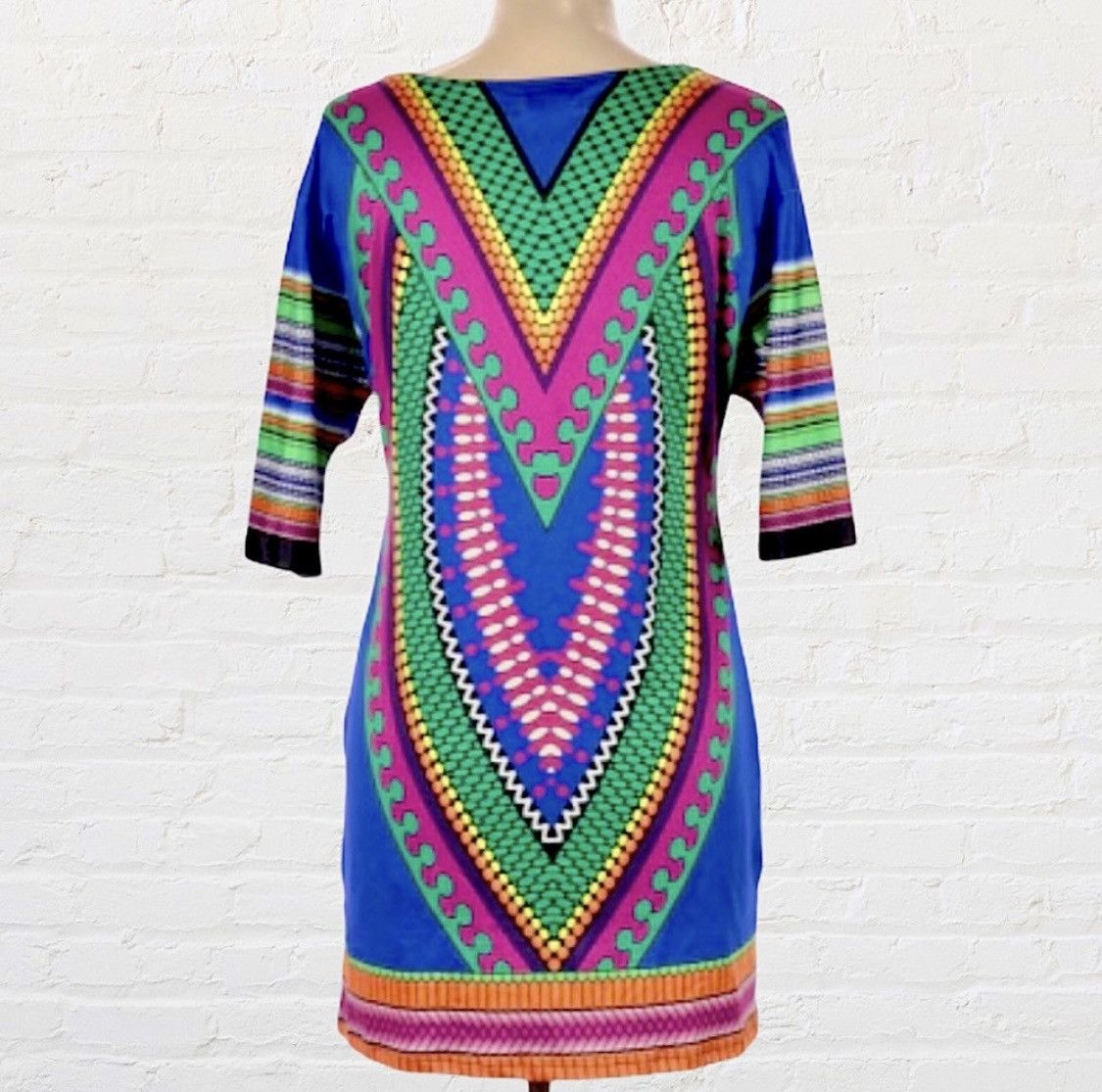 Other FUTURINO BOHO STYLE MINI DRESS WITH FRONT POCKETS Size L / US 10 / IT 46 - 2 Thumbnail