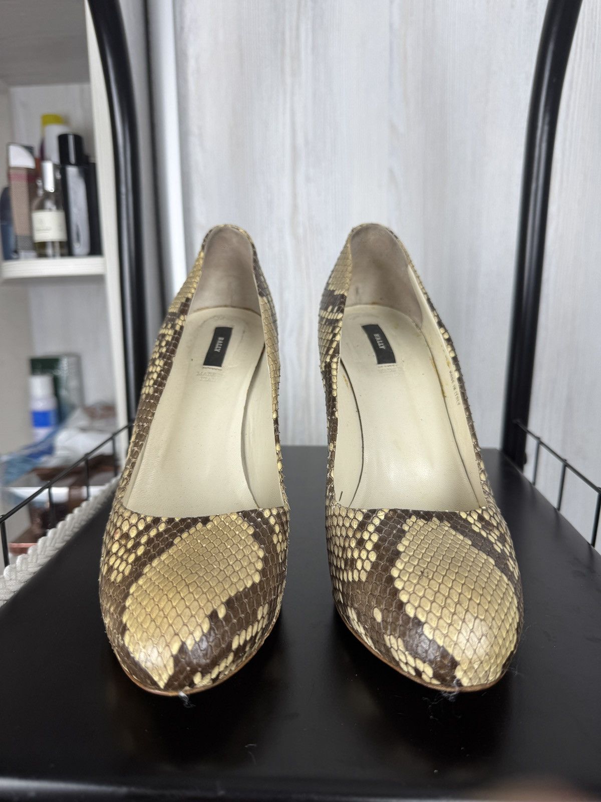 Bally BALLY Python Snake Skin Leather Pump Heels Shoes Size US 9.5 / IT 39.5 - 6 Thumbnail