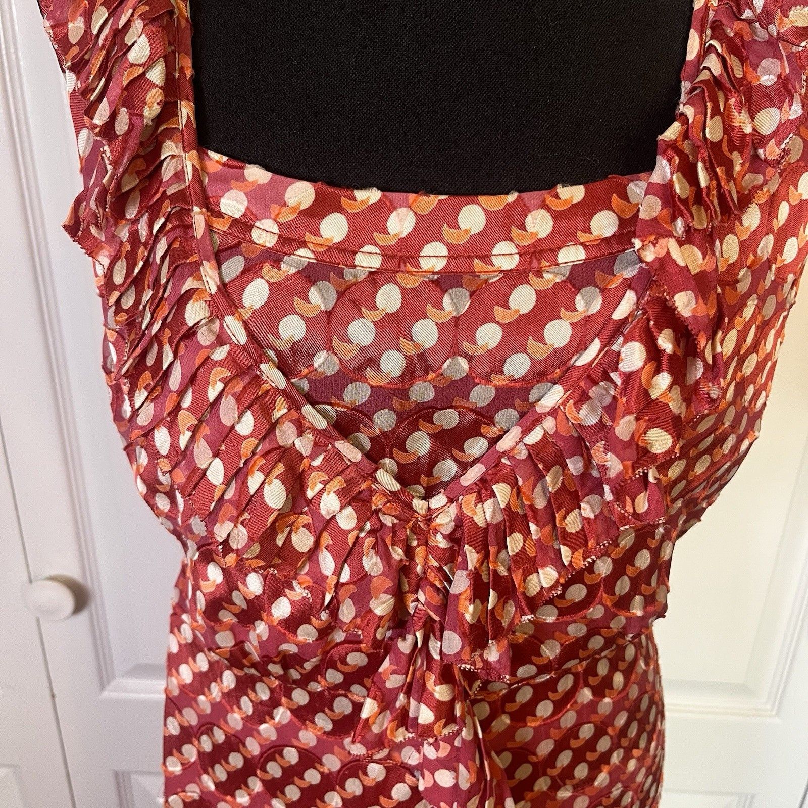 Tory Burch Tory Burch Janetta Silk Blend Sleeveless Dress Sz 6 Ruffle Size M / US 6-8 / IT 42-44 - 3 Thumbnail