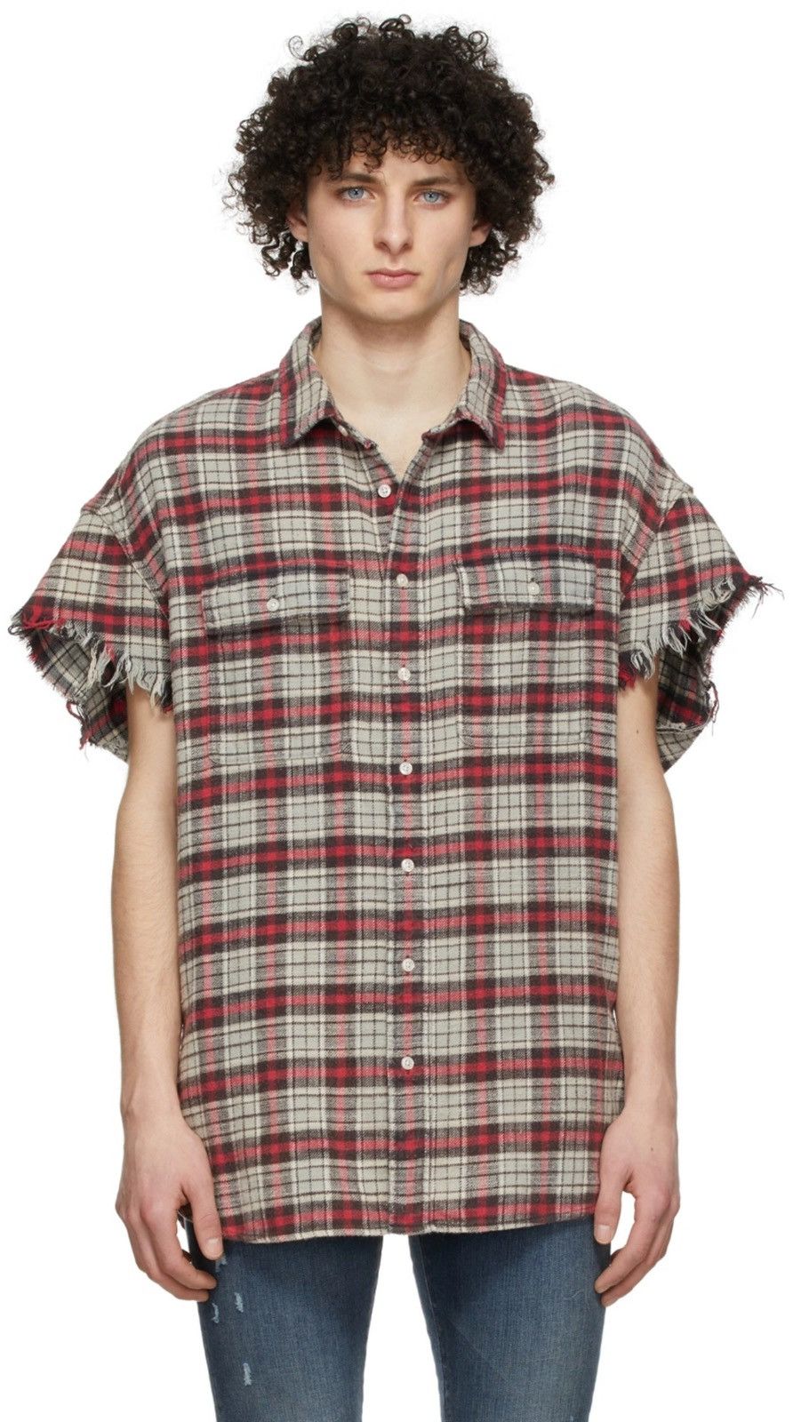 R13 Oversized Cut-off shirt. Large Size US L / EU 52-54 / 3 - 1 Thumbnail