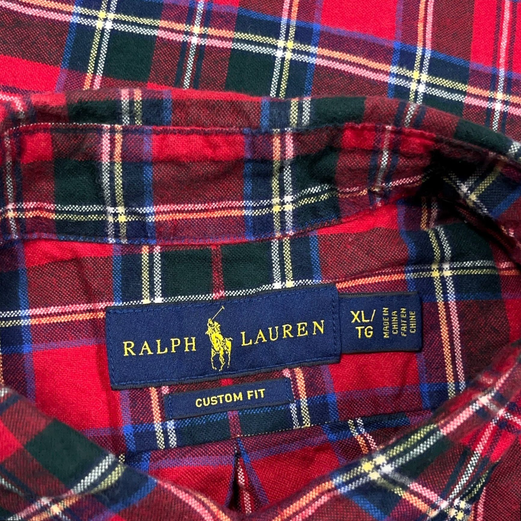 Ralph Lauren Ralph Lauren Button-Up Shirt Men XL Plaid Red Green Oxford Cloth Custom Fit Shirt Size US XL / EU 56 / 4 - 3 Thumbnail