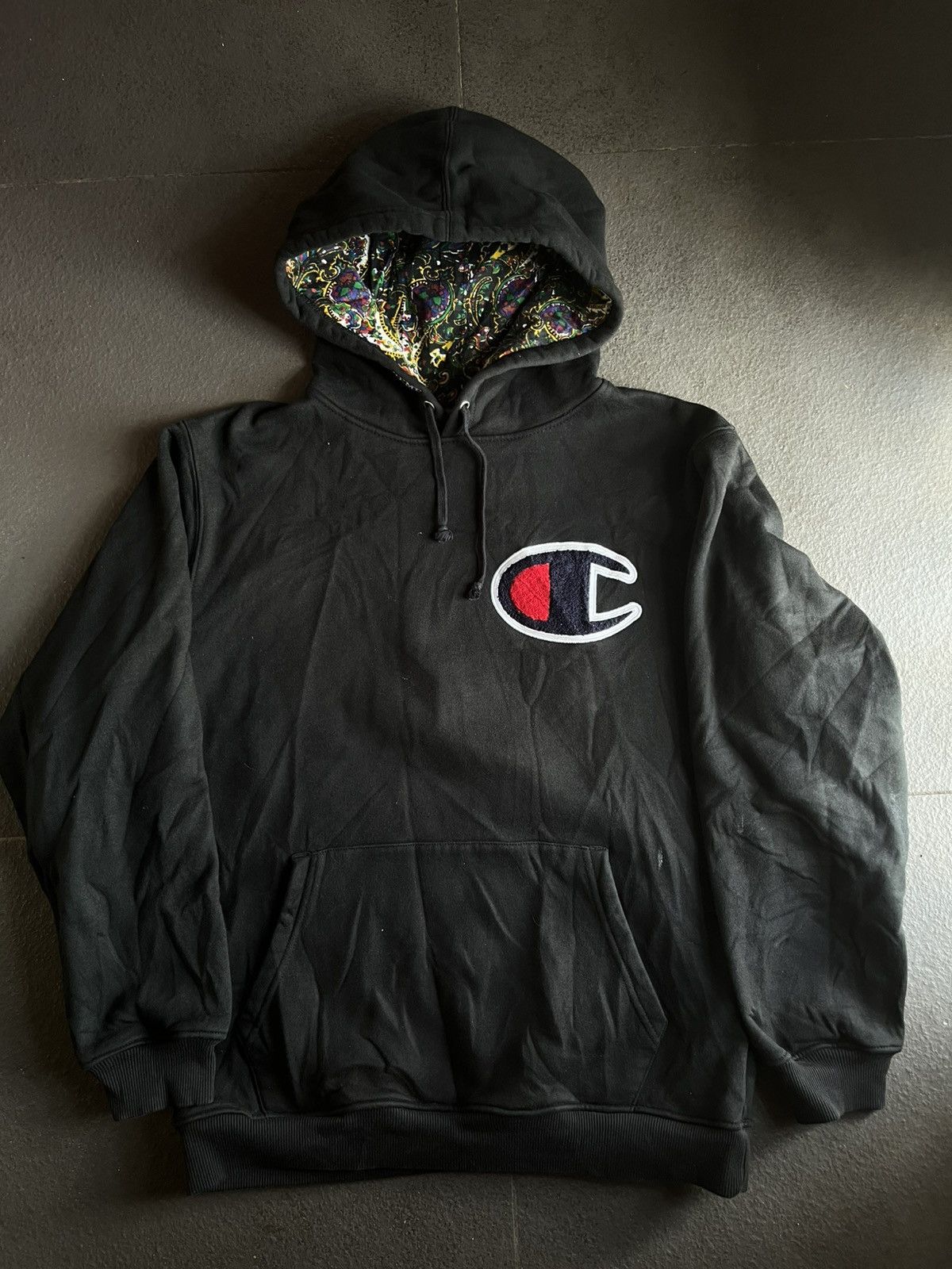 Champion × Supreme FW13 Supreme X Champion Big logo Paisley Pullover Hoodies Size US M / EU 48-50 / 2 - 1 Thumbnail