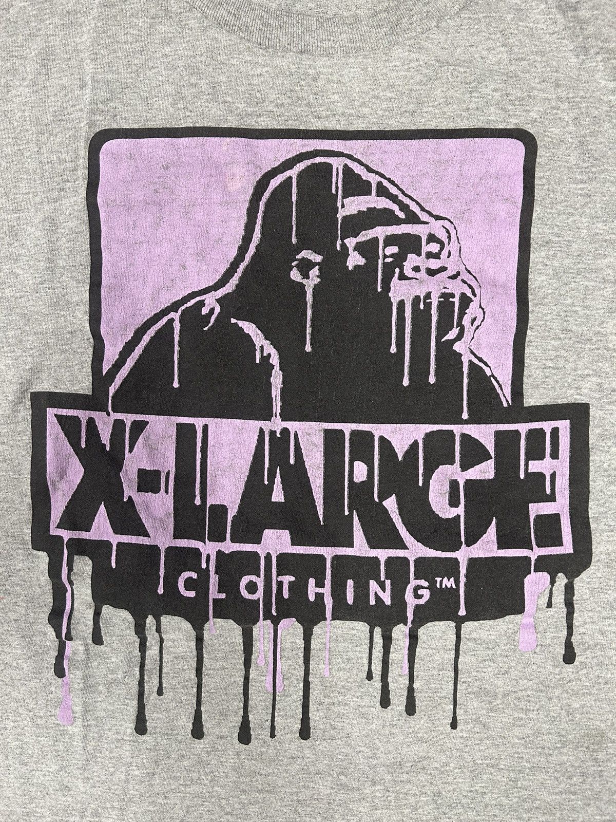 Vintage × Xlarge Crazy Vintage Y2K Grey Xlarge Clothing Graphic Tee Shirt Size US XL / EU 56 / 4 - 2 Thumbnail
