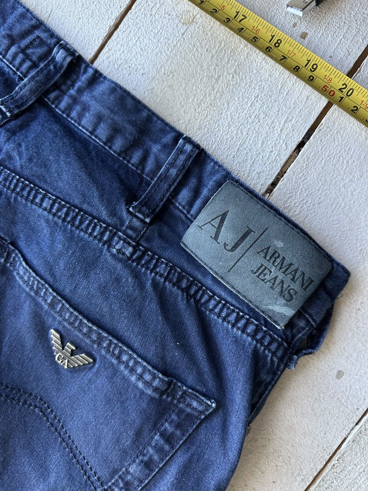 Giorgio Armani VNTG🚨90s Armani Jeans Denim blue Mens Pants Size US 32 / EU 48 - 11 Thumbnail