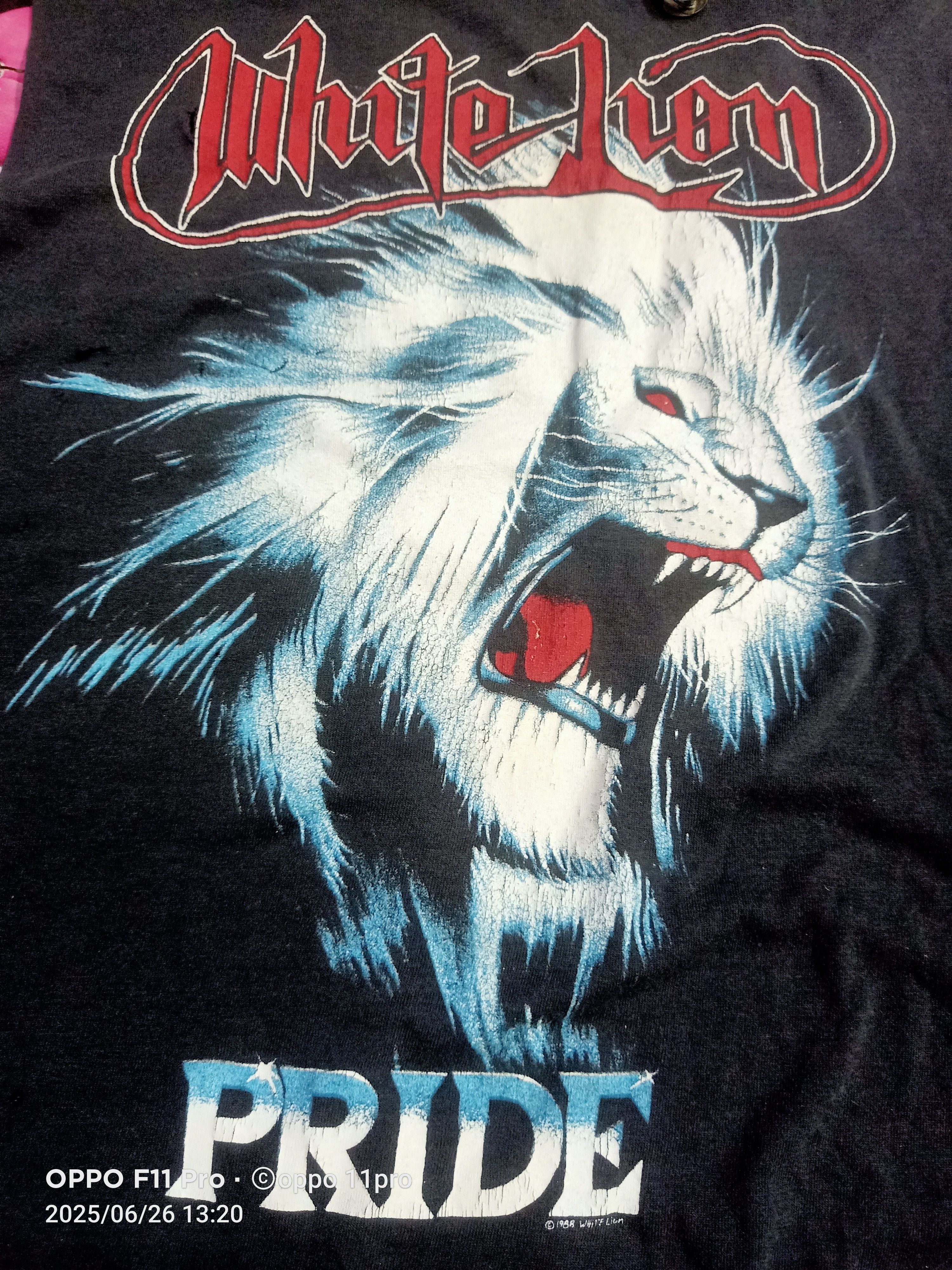 Band Tees × Vintage 🔥 Vintage WHITE LION 'Pride ' 80s Tour Band Sleeve 🔥 Size US L / EU 52-54 / 3 - 4 Thumbnail