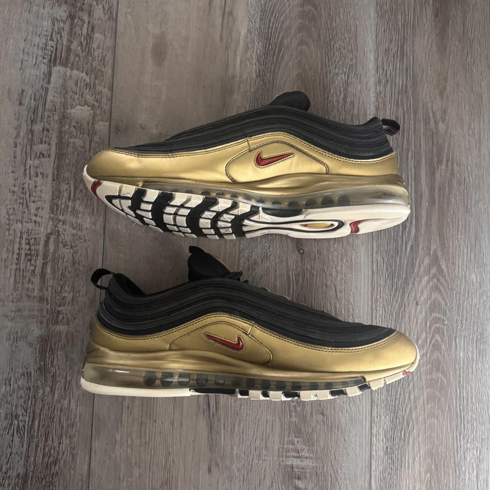 Nike NIKE • Air Max '97 "Black Metallic Gold" (13M) Size US 13 / EU 46 - 3 Thumbnail