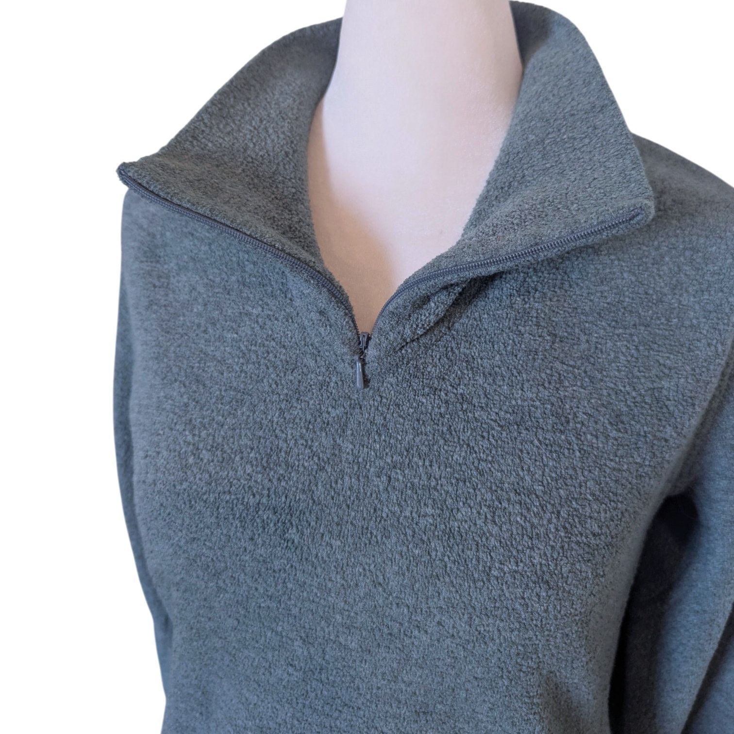 Woolrich Woolen Mills Woolrich Teal Terry Cloth Fleece Quarter Zip Jacket Small Size S / US 4 / IT 40 - 2 Thumbnail