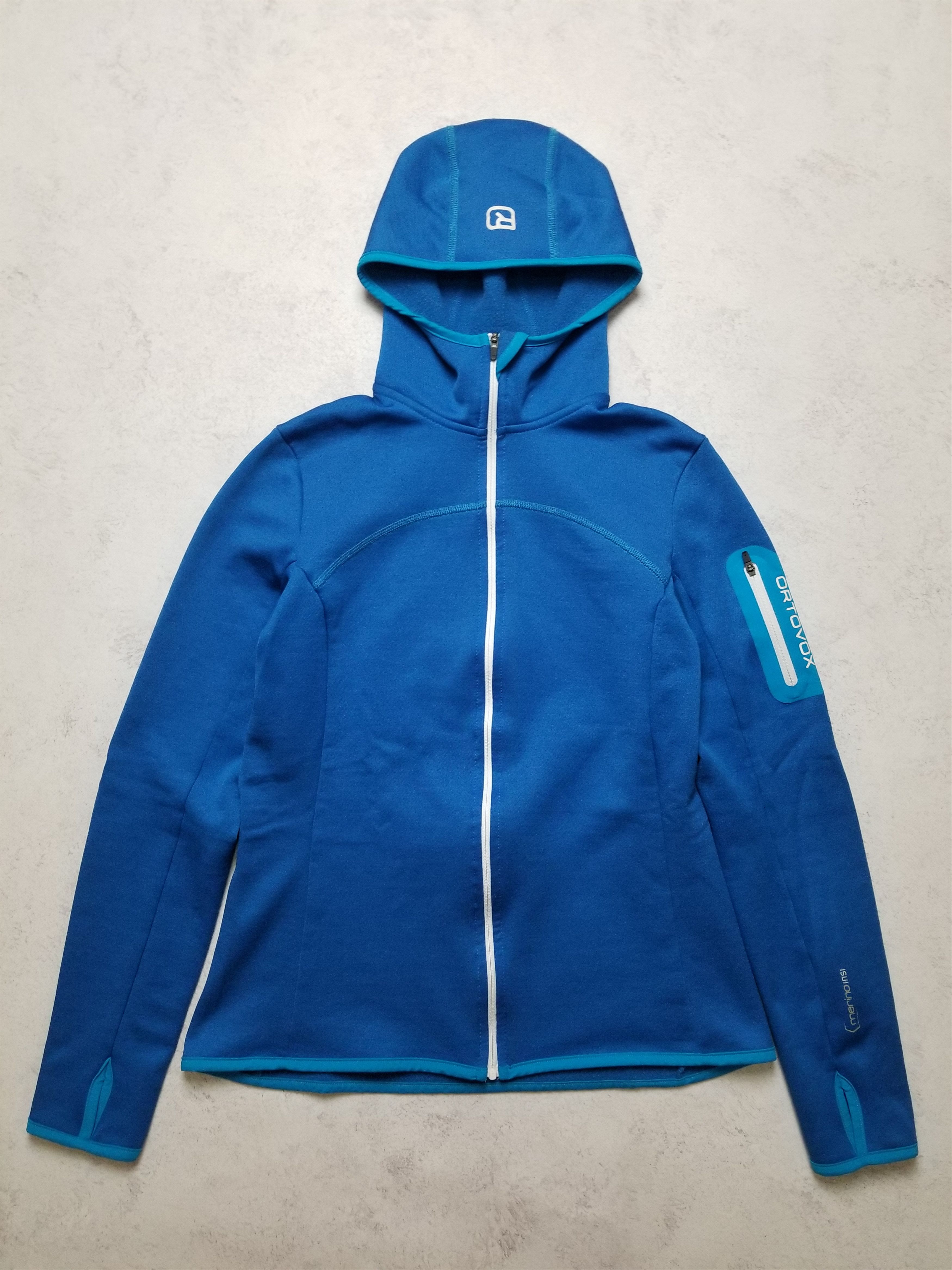 ORTOVOX Merino Wool Full Zip Hooded Fleece Hiking Track Jacket Size M / US 6-8 / IT 42-44 - 1 Thumbnail