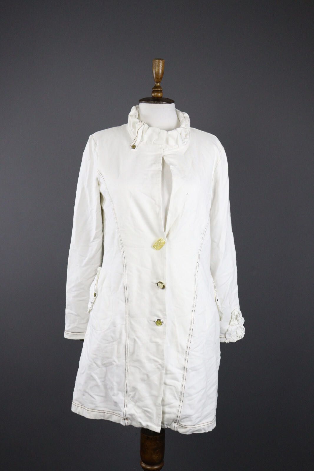 Ellesse Ladies Elly Designer Acymetric Big Coat Jacket Size L Size L / US 10 / IT 46 - 2 Thumbnail