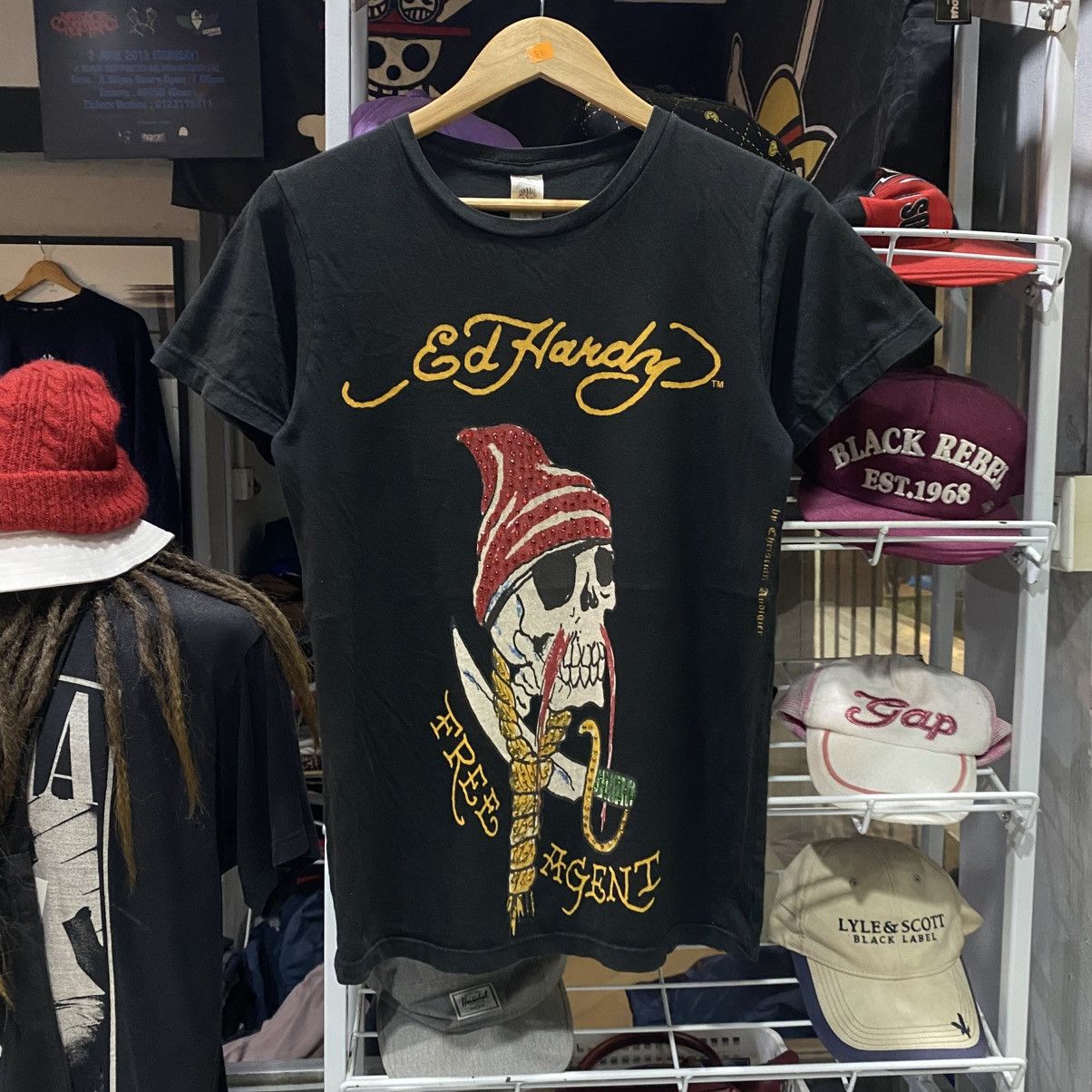 Ed Hardy Vintage Ed Hardy Christian Audigier tee size S Free Agent Size US S / EU 44-46 / 1 - 1 Thumbnail