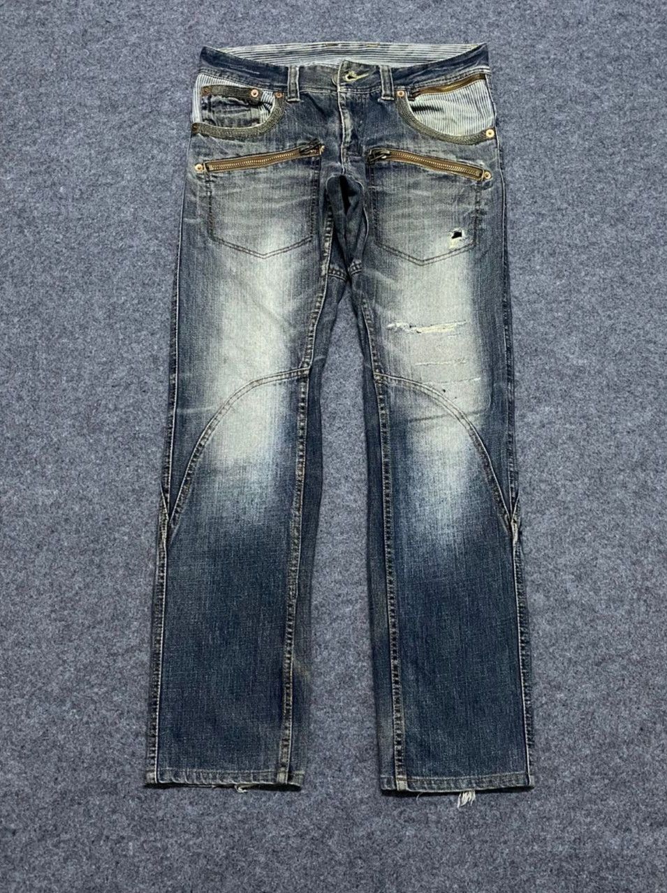 If Six Was Nine 💥Best offer💥Vintage Made in Heaven Punk Distressed Denim Size US 34 / EU 50 - 1 Thumbnail
