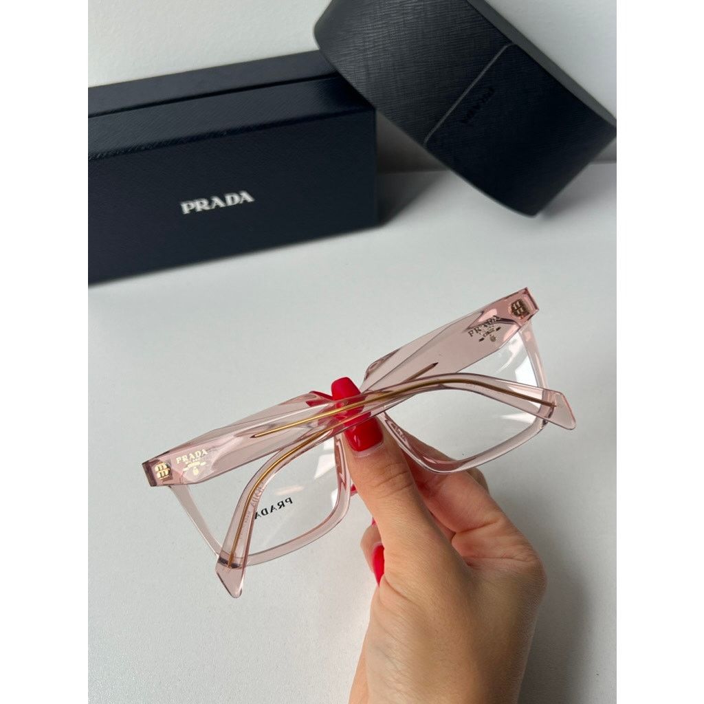 Prada NEW Prada PRA19V Eyeglasses Frames in Transparent Prada NEW Prada PRA19V Eyeglasses Frames in Transparent