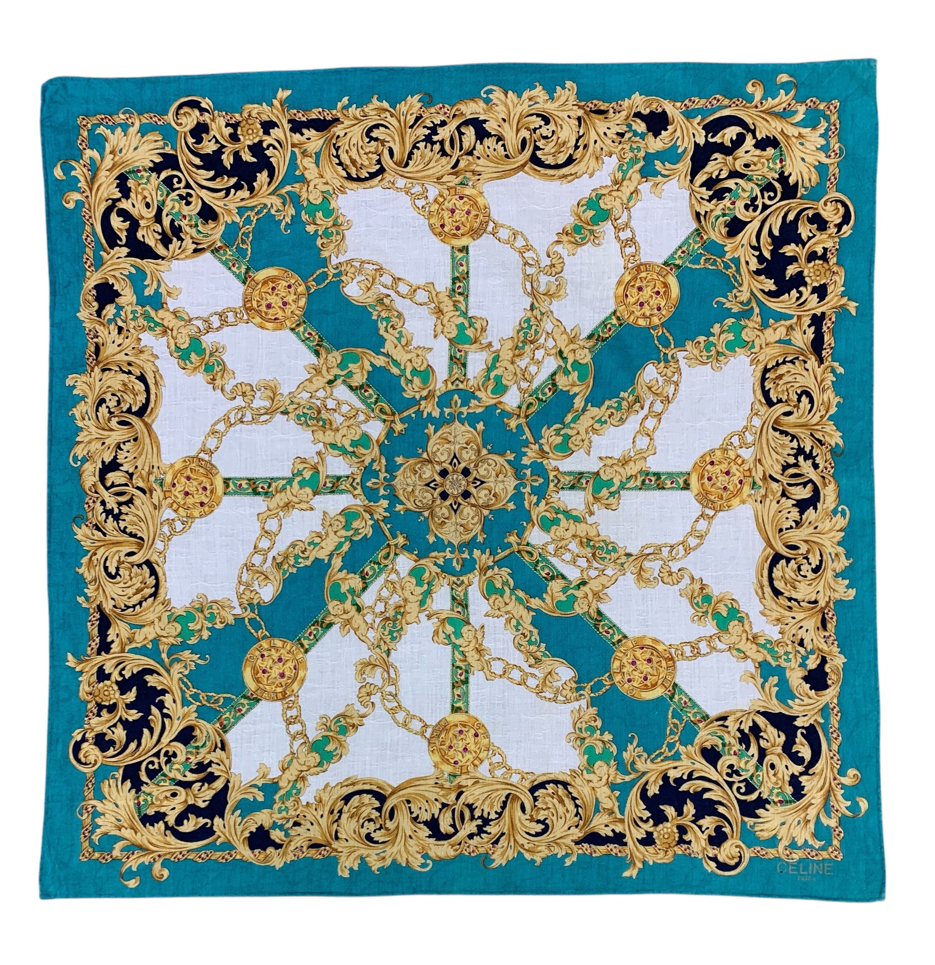 Celine × Vintage Vintage Celine Neckerchief/ Handkerchief - HKA945 Size ONE SIZE - 2 Thumbnail