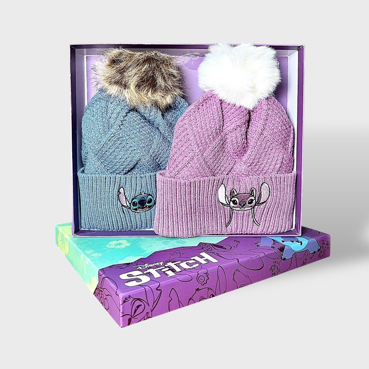 Disney Disney Stitch Girls Soft Beanies Faux Fur Pom 2 pack Size ONE SIZE - 5 Thumbnail