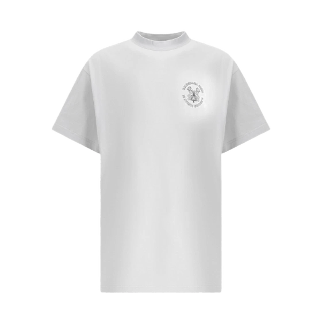 Balenciaga o1srvl11e0426 Key Crest Oversized T-Shirt in White Size US M / EU 48-50 / 2 - 1 Thumbnail