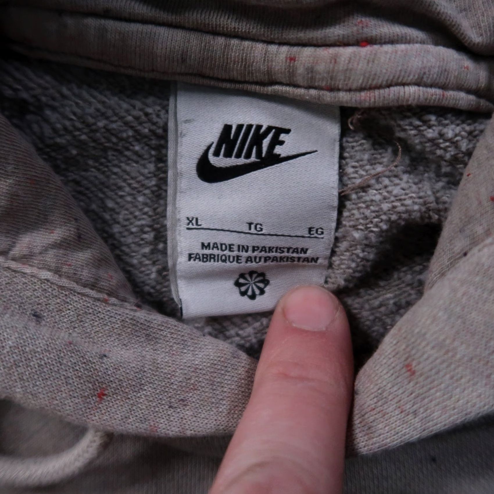 Nike Nike Hoodie Mens XL Logo Long Sleeve Hooded Sweatshirt Gray Size US XL / EU 56 / 4 - 6 Thumbnail