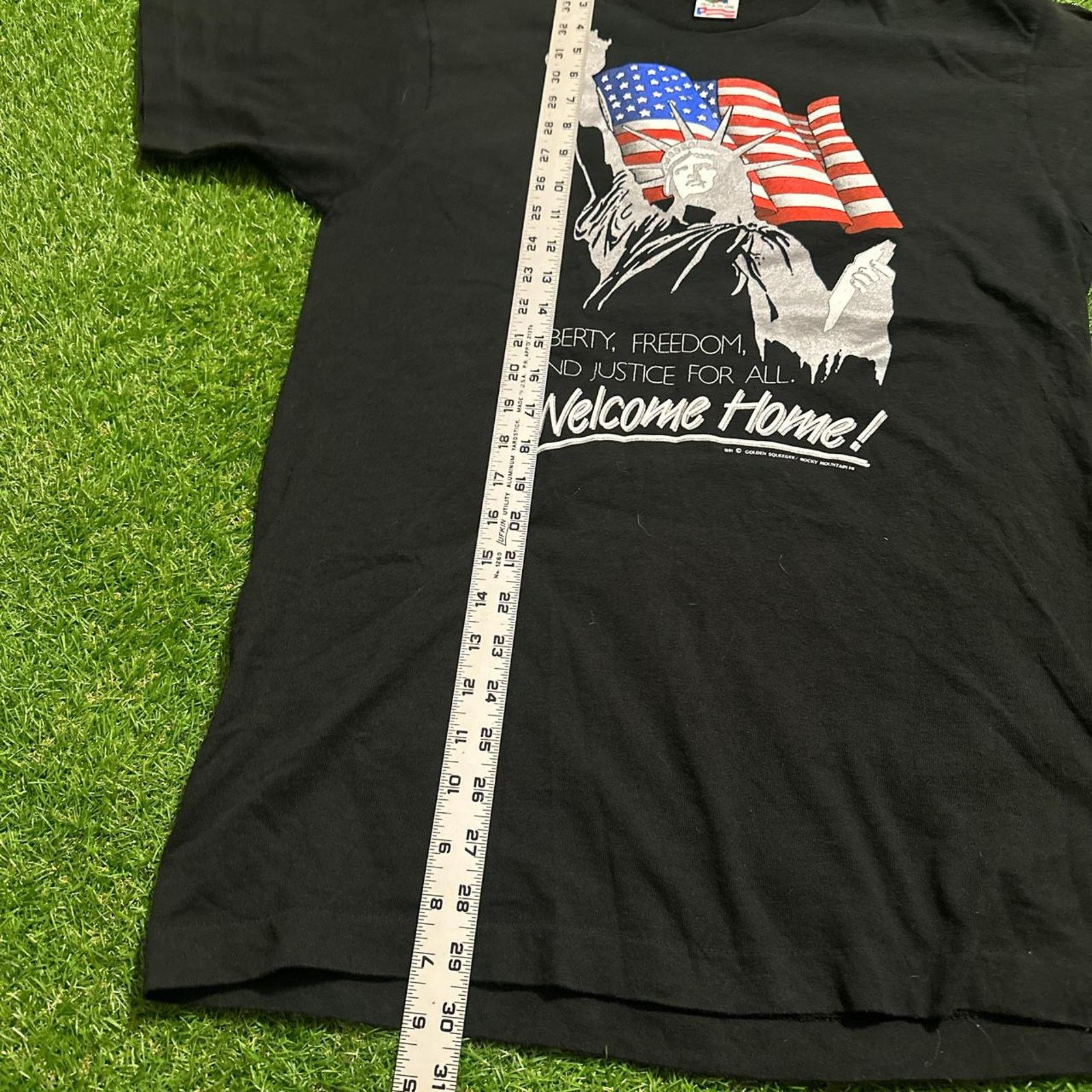 Other 90s Vintage "Welcome Home!" Patriotic Graphic T-Shirt Size US L / EU 52-54 / 3 - 5 Thumbnail