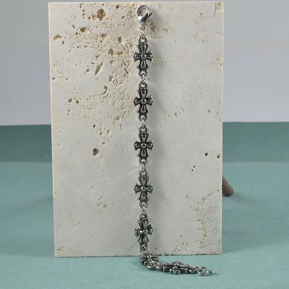 Jewelry Gothic punk cross chain bracelet Size ONE SIZE - 4 Thumbnail