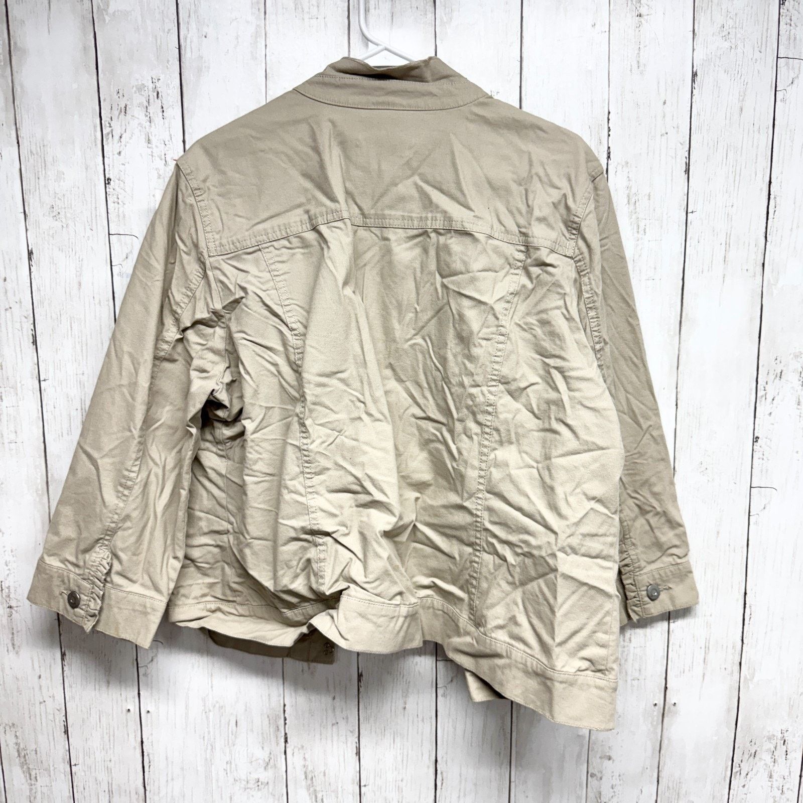 Other Christopher & Banks Jacket XL Tan Collared Utility Pockets Size XL / US 12-14 / IT 48-50 - 7 Thumbnail