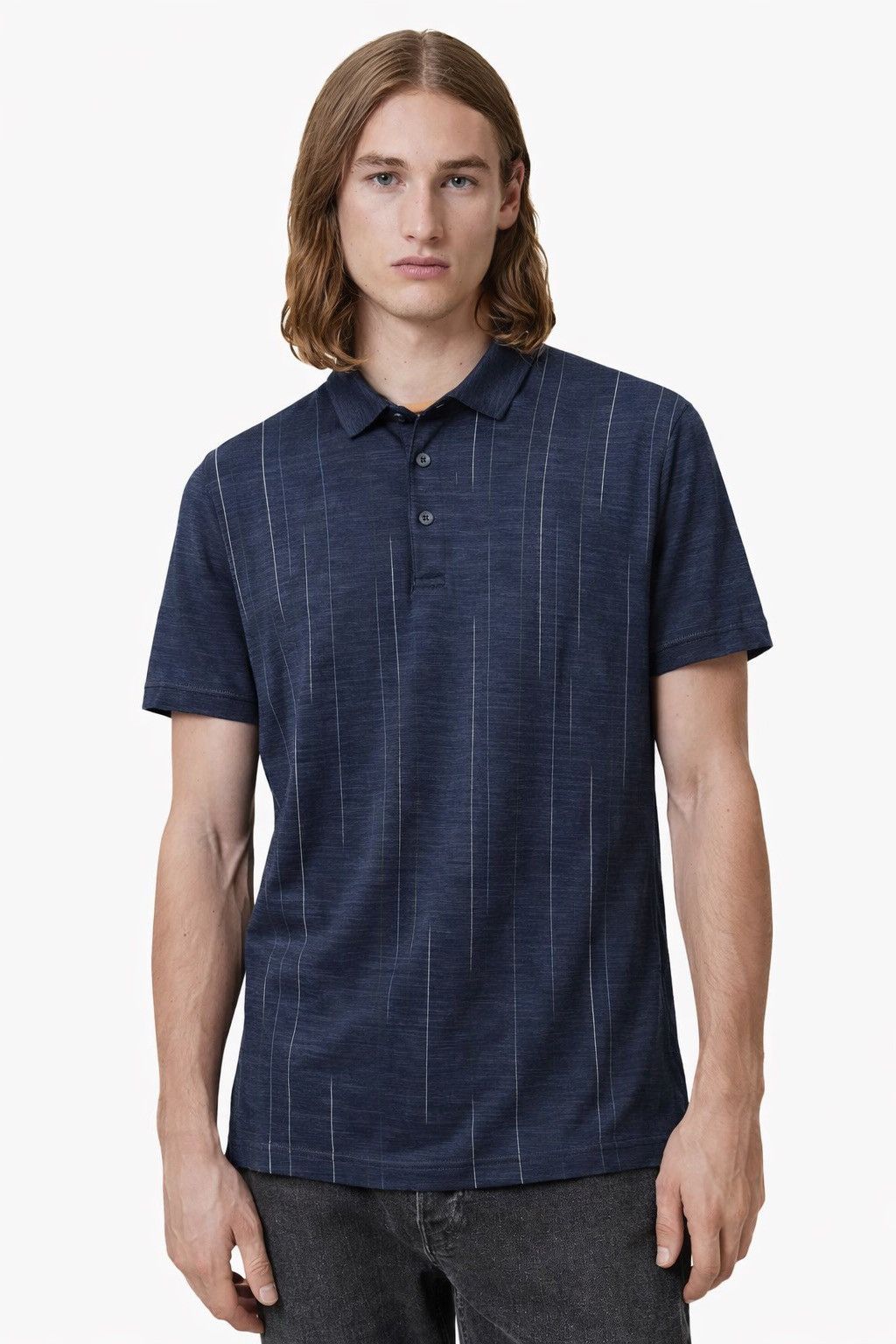 Hugo Boss Hugo Boss Mens Blue Polo Shirt Slim Fit Original Striped SS Size US L / EU 52-54 / 3 - 1 Thumbnail