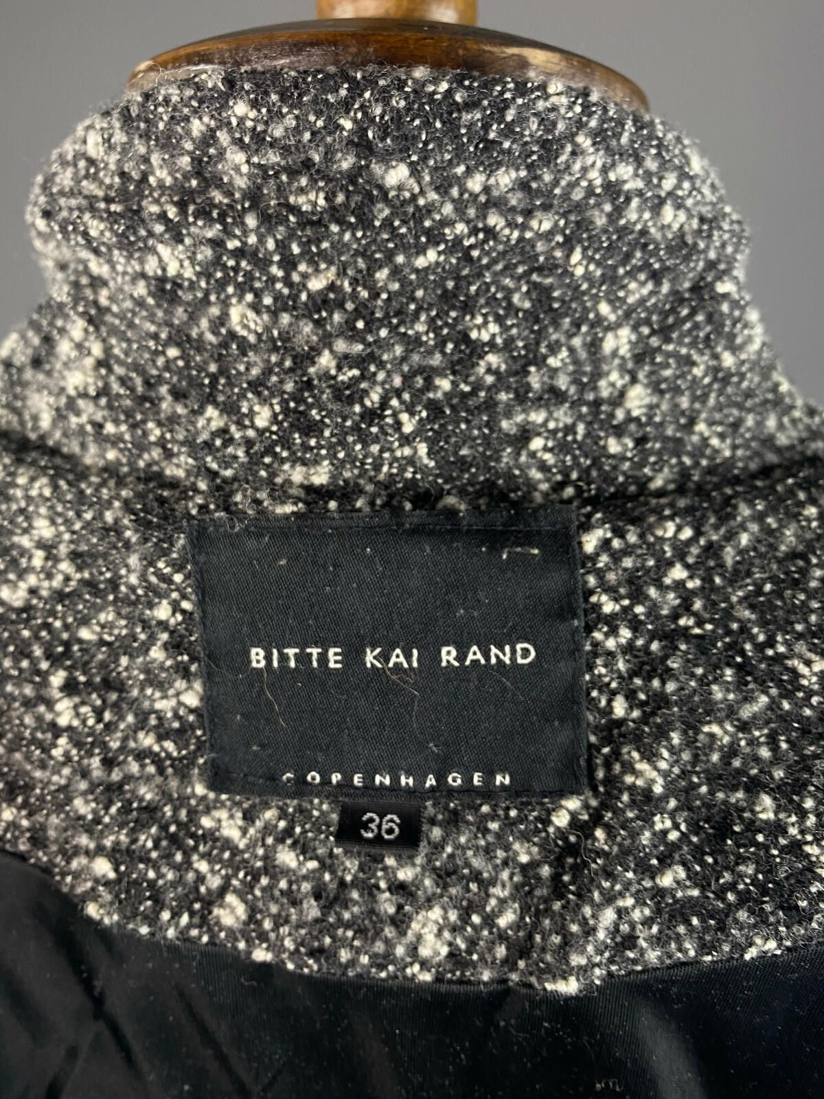 Designer Bitte Kai Rand Gray Wool Button Up Blazer Jacket Size 46 Size M / US 6-8 / IT 42-44 - 8 Thumbnail