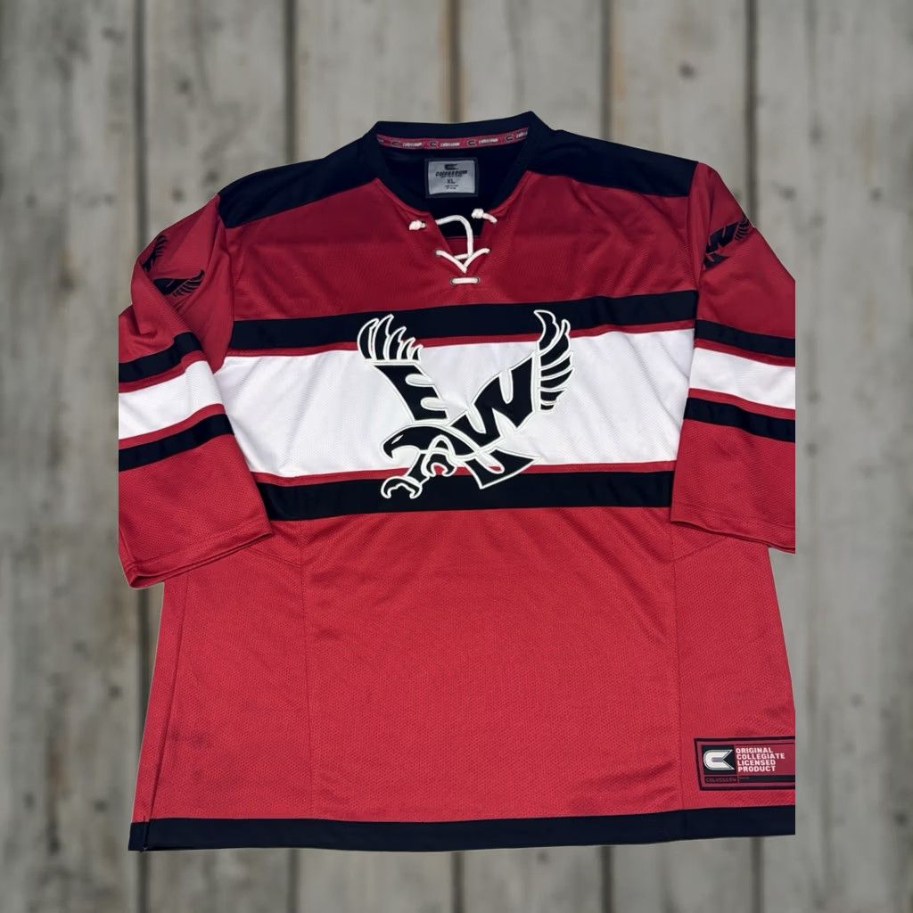 Vintage Eastern Washington Eagles Colosseum Hockey Jersey Red XL Mens Size US XL / EU 56 / 4 - 1 Thumbnail