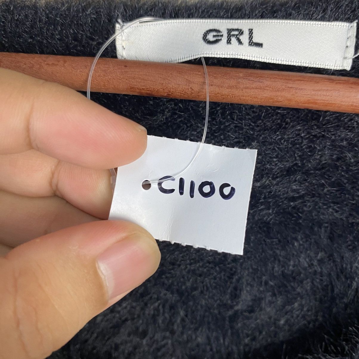 Japanese Brand DL GRL Black Fur shaggy Mohair Knitwear #C1100 Size S / US 4 / IT 40 - 10 Thumbnail