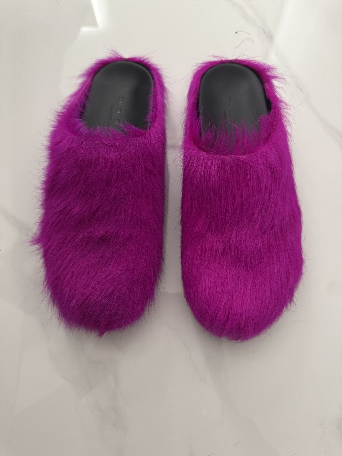 Marni Marni Hot Pink Fur Slides Size US 7 / IT 37 - 1 Thumbnail