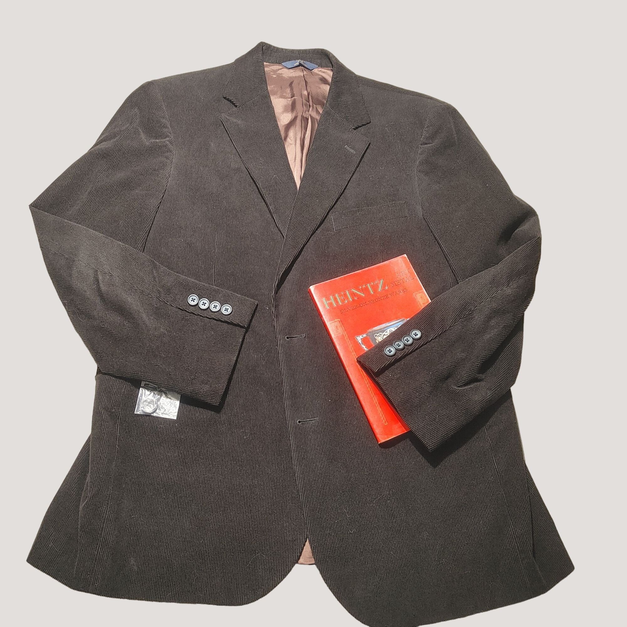 Brooks Brothers Brooks Brothers Dark Brown Corduroy Mens Sport Coat Blaz Size US L / EU 52-54 / 3 - 1 Thumbnail