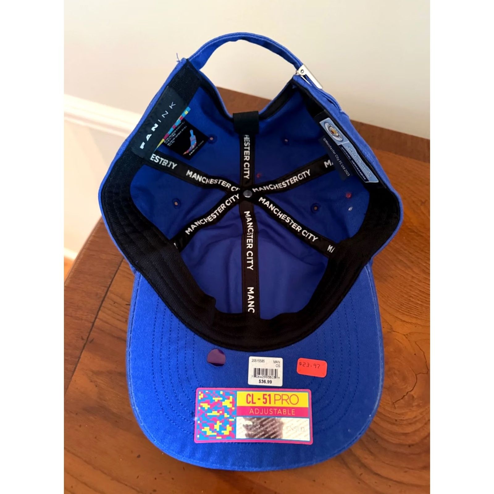 Vintage Fan Ink Manchester City Football Cap Hat Blue Adjustable Official Collection NEW Size ONE SIZE - 5 Thumbnail