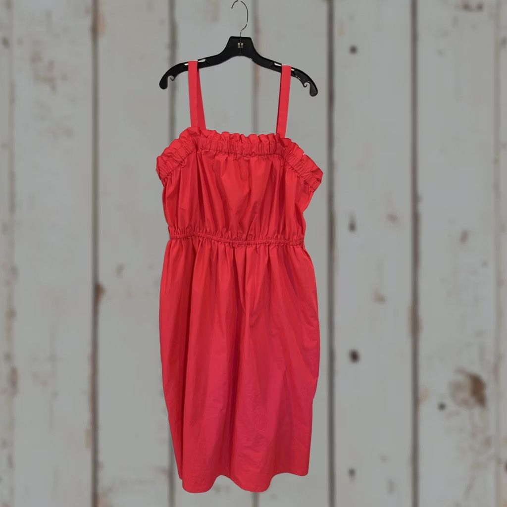 Banana Republic Banana Republic Dress Womens Pink Midi A-Line Sleeveless Cotton Poplin Elastic-Gather Plus XXL New w Tag Women’s Size XXL / US 16-18 / IT 52-54 - 1 Thumbnail