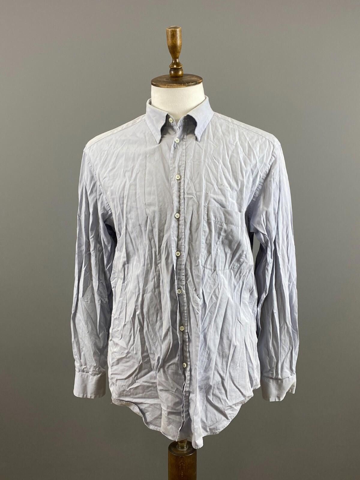 Armani Collezioni Armani Collezioni Blue Button Down Shirt Size 43 / 17 Size US M / EU 48-50 / 2 - 1 Thumbnail