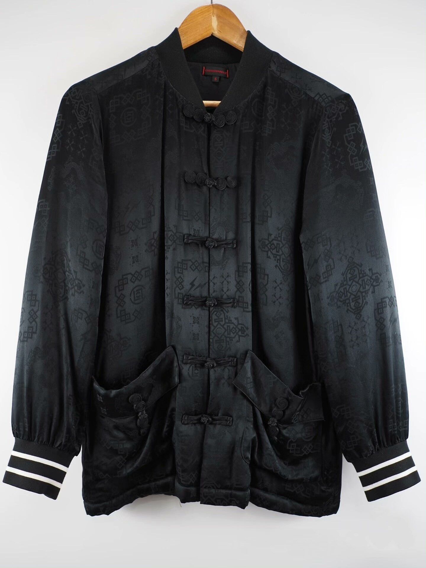 black silk CLOT x Fragment Design jacket
