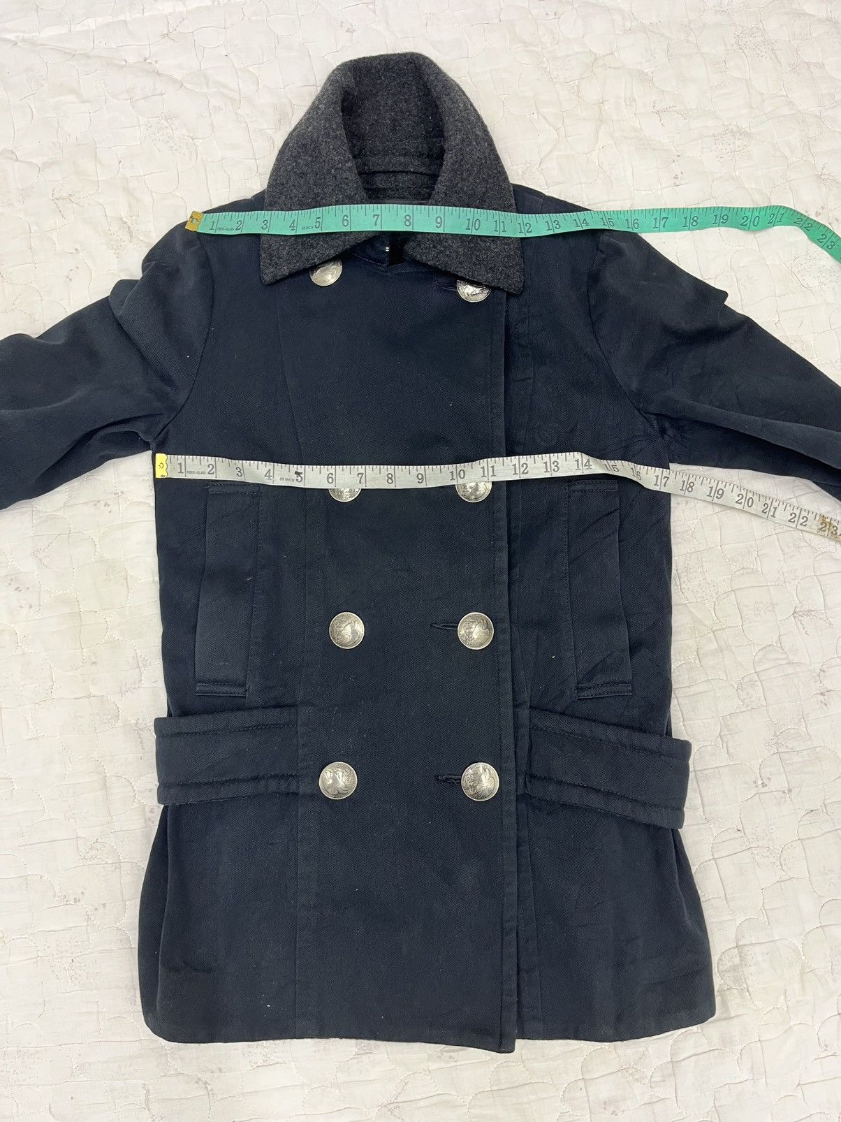 Zucca STEALS🌟🌟🌟ZUCCA DOUBLE BREASTED PEACOAT Size S / US 4 / IT 40 - 12 Thumbnail