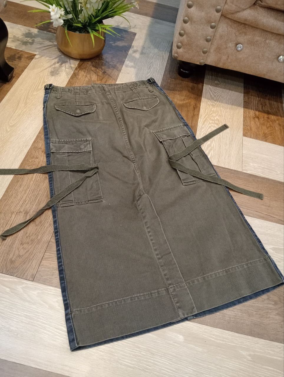 Maison MIHARA YASUHIRO RARE MIHARAYASUHIRO DENIM + CARGO MIDI SKIRT Size 30" / US 8 / IT 44 - 6 Thumbnail