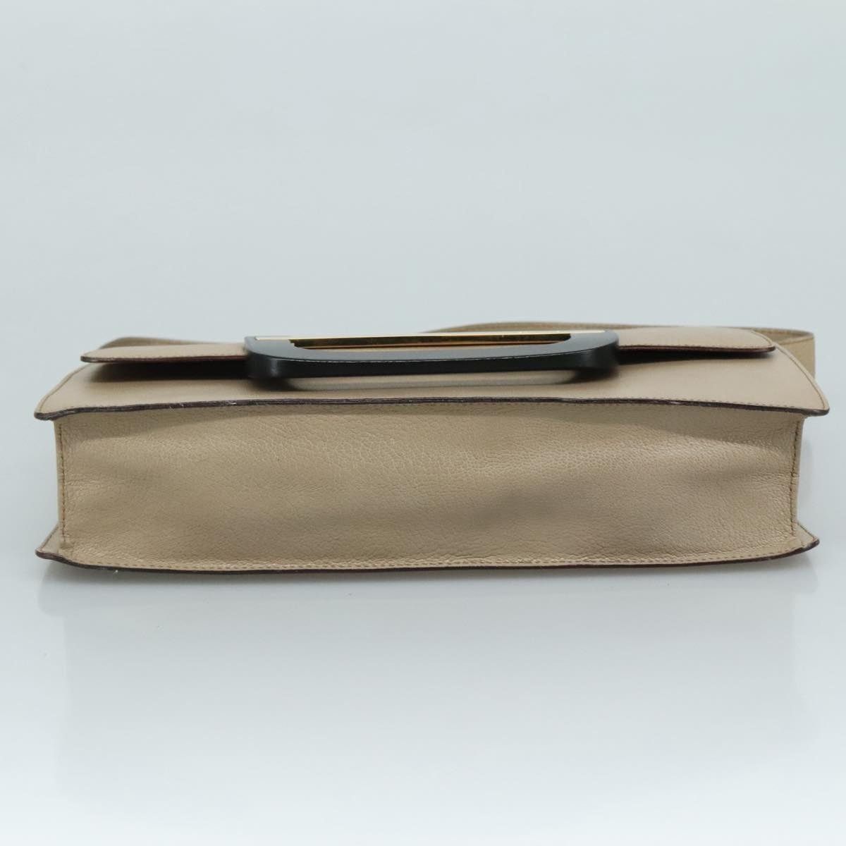 Gucci GUCCI Shoulder Bag Leather Wood Beige Black Gold Size ONE SIZE - 9 Thumbnail
