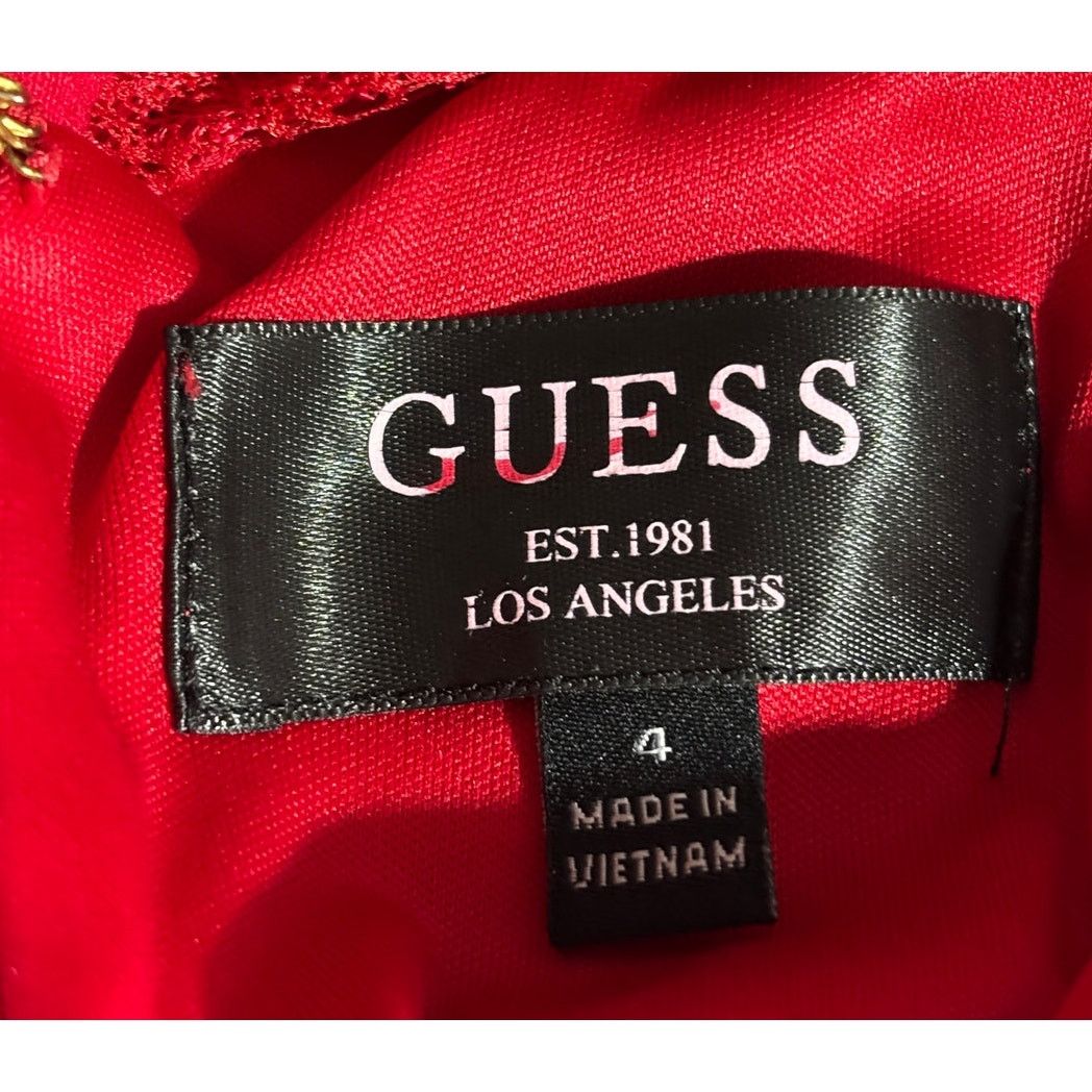 Guess Size 4 | GUESS Women’s Lace Cap Sleeve Sheath Pencil Dress Size S / US 4 / IT 40 - 10 Thumbnail