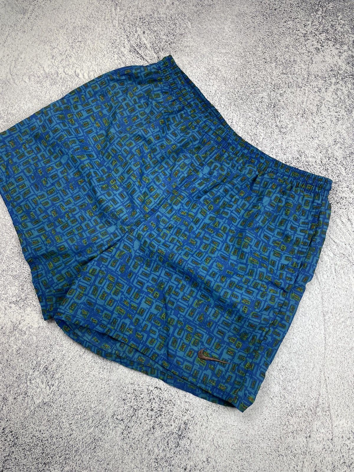Nike × Vintage Vintage Nike Geometric Abstract Over Swim Print ACG 90s XL Size US 40 / EU 56 - 2 Thumbnail