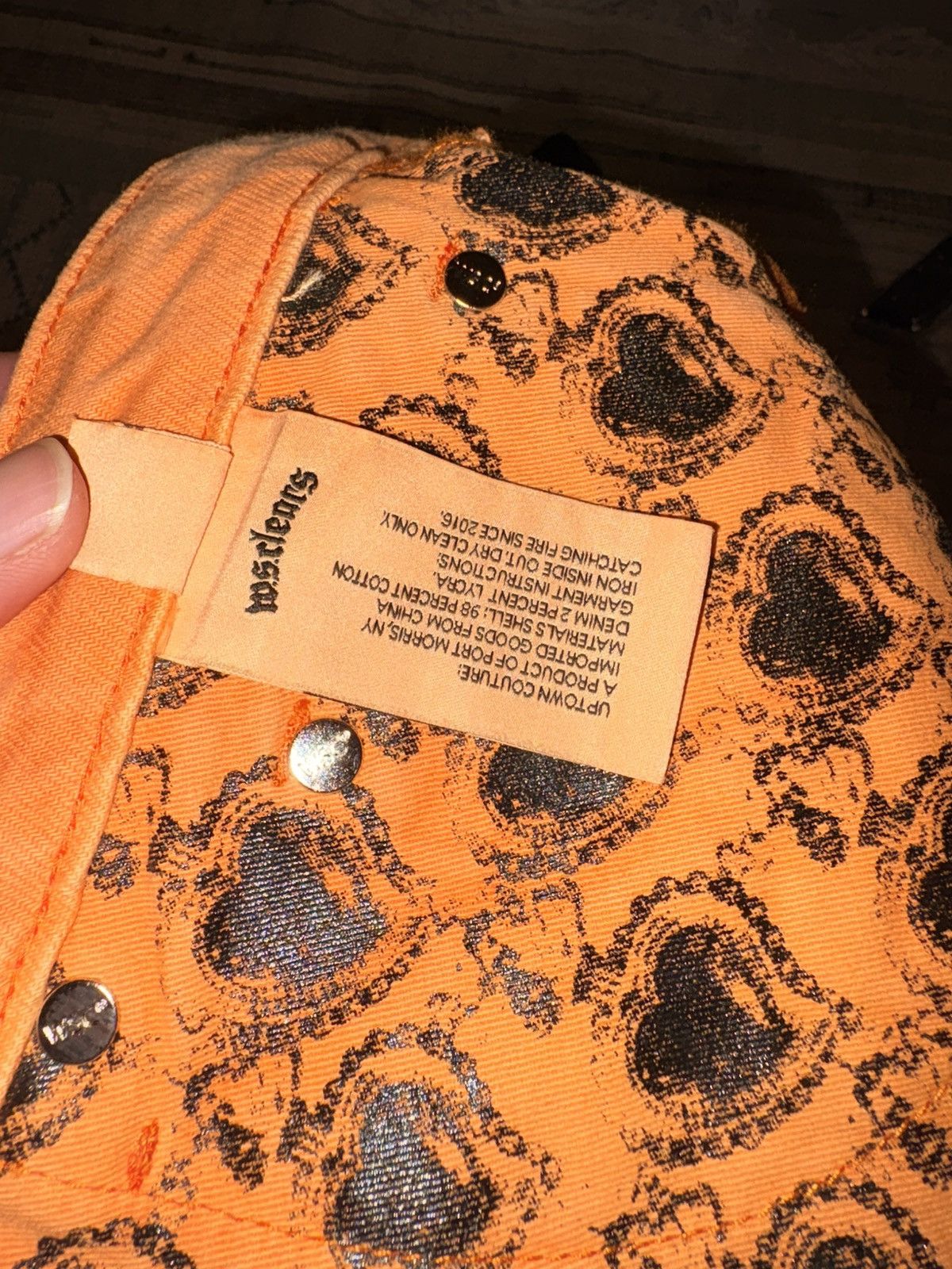 Whensmokeclears WHENSMOKECLEARS Denim Heartwear Shorts Size US 36 / EU 52 - 5 Thumbnail