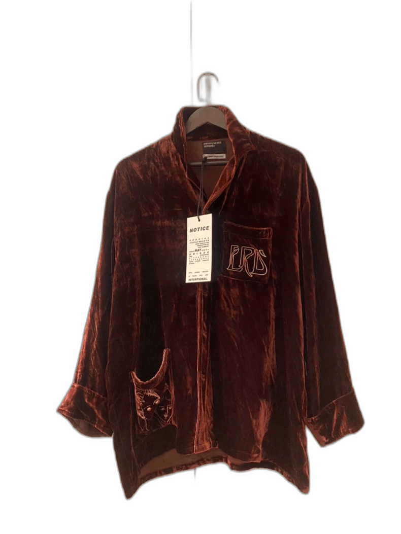Haider Ackermann luxurious red velvet shirt jacket Size US L / EU 52-54 / 3 - 1 Thumbnail