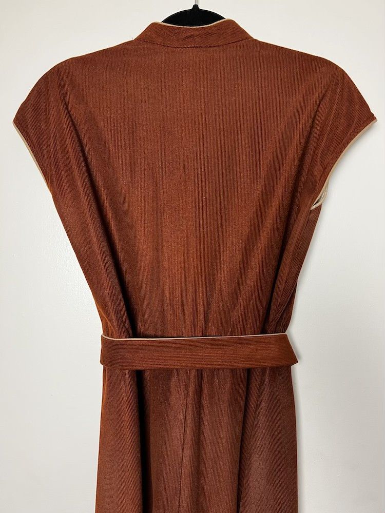 Nordstrom Vintage 1970's 2pcs. Brown Nordstom Town Square Dress w Belt Size S / US 4 / IT 40 - 7 Thumbnail