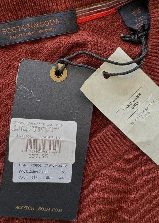 Scotch & Soda Scotch&Soda NWT sz XXL Sweater Cashmere Crew Neck Size US XXL / EU 58 / 5 - 2 Thumbnail