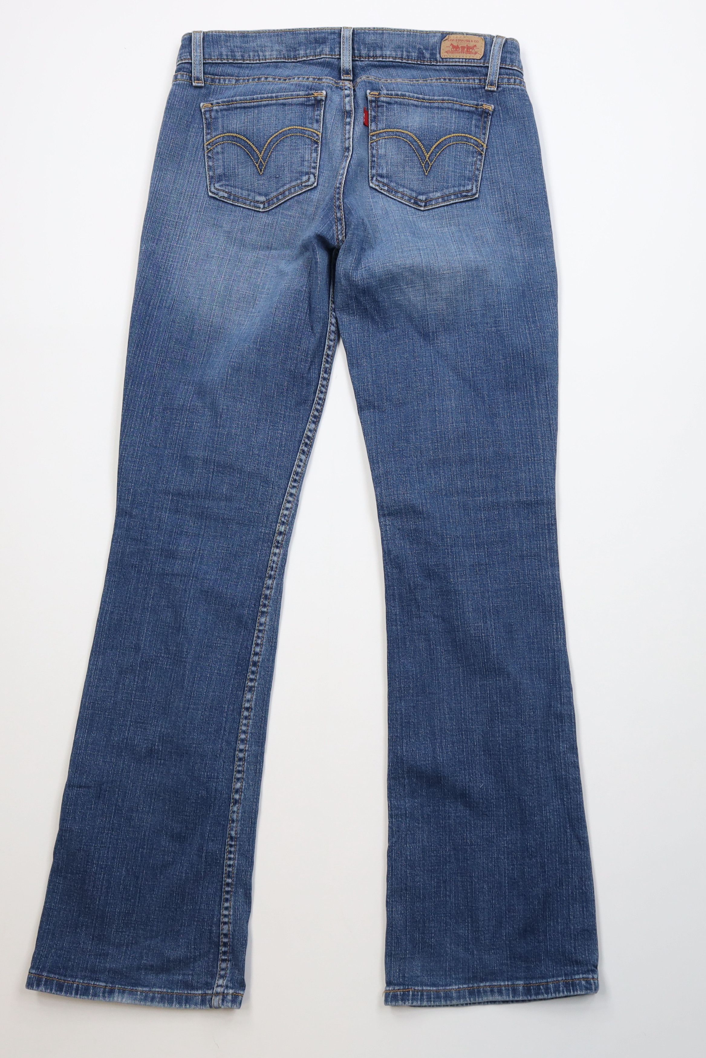 Levi's Vintage Y2K Levis 524 Superlow Flared Denim Jeans Stretch Size 30" / US 8 / IT 44 - 10 Thumbnail